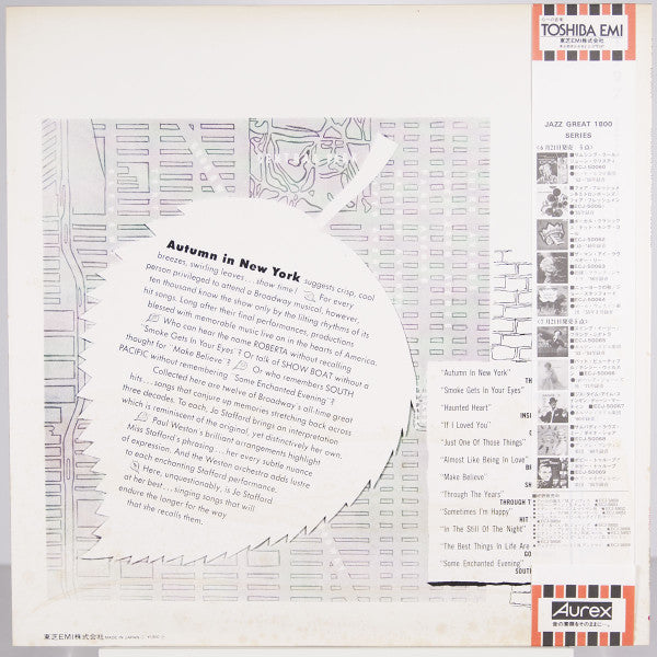 Jo Stafford - Autumn In New York (Vinyl, LP, Album, Reissue, Stereo)