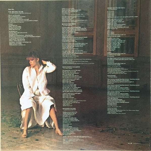 Carly Simon - Boys In The Trees (Vinyl, LP, Album) Good Plus (G+) / Good Plus (G+)