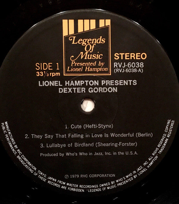 Dexter Gordon - Lionel Hampton Presents Dexter Gordon (Vinyl, LP, S...
