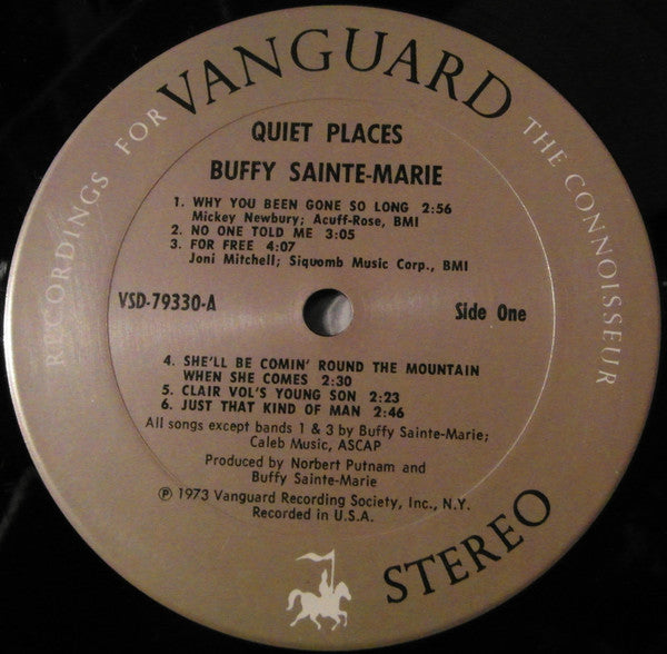 Buffy Sainte-Marie - Quiet Places (Vinyl, LP, Album) Very Good Plus (VG+) / Very Good (VG)