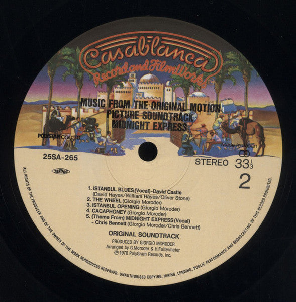 Giorgio Moroder - Midnight Express (Music From The Original Motion Picture Soundtrack) (Vinyl, LP, Album, Reissue) Very Good (VG) / Very Good (VG)