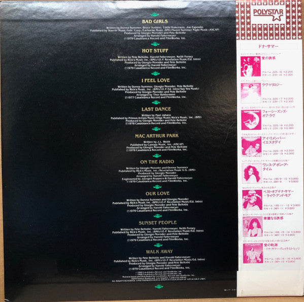 Donna Summer - Walk Away Collector's Edition (The Best Of 1977-1980) (Vinyl, LP, Compilation) Very Good Plus (VG+) / Good Plus (G+)