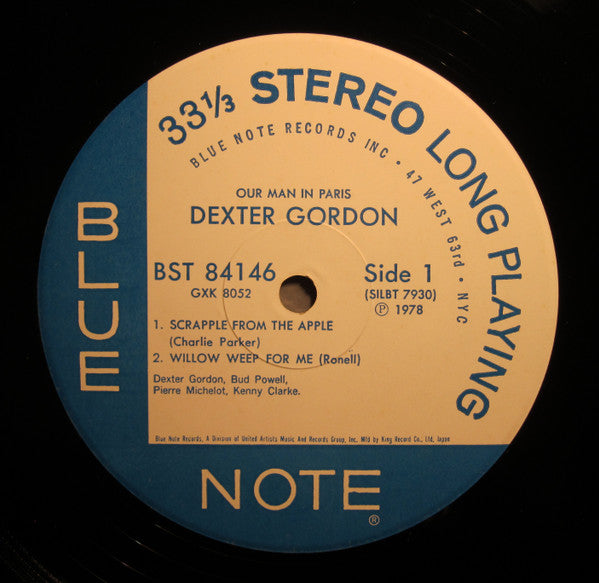 Dexter Gordon - Our Man In Paris (Vinyl, LP, Album, Stereo, Reissue) Very Good Plus (VG+) / Very Good (VG)