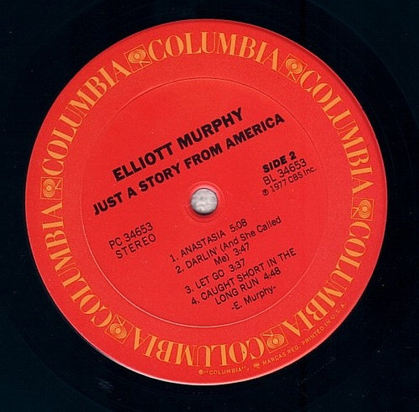 Elliott Murphy - Just A Story From America (Vinyl, LP, Album) Good Plus (G+) / Very Good Plus (VG+)