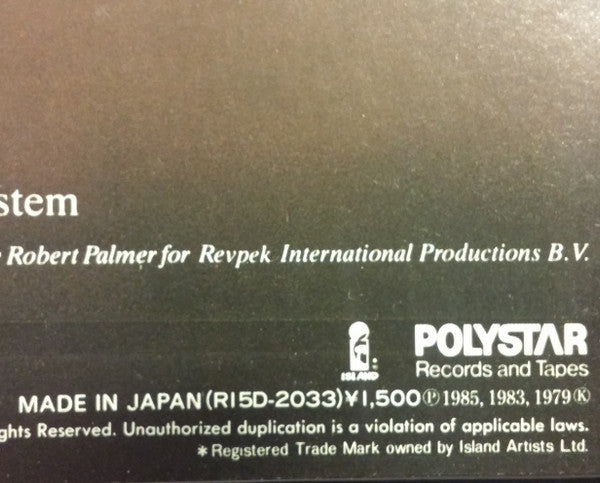 Robert Palmer - Addicted To Love (Vinyl, 12", 45 RPM, Promo) Very Good Plus (VG+) / Very Good Plus (VG+)