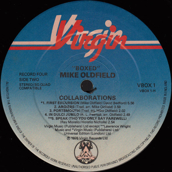 Mike Oldfield - Boxed (Box Set, Vinyl, Vinyl, Vinyl, Vinyl, Compilation, Reissue, LP, Album, Quadraphonic, LP, Album, Quadraphonic, LP, Album, Quadraphonic, LP, Compilation, Quadraphonic) Very Good (VG) / Good (G)