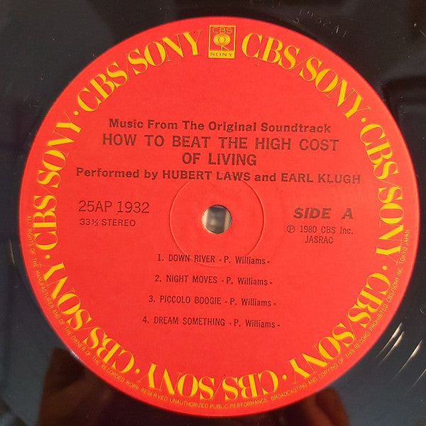 Hubert Laws - How To Beat The High Cost Of Living (Music From The Original Soundtrack) (Vinyl, LP, Album) Very Good Plus (VG+) / Very Good Plus (VG+)