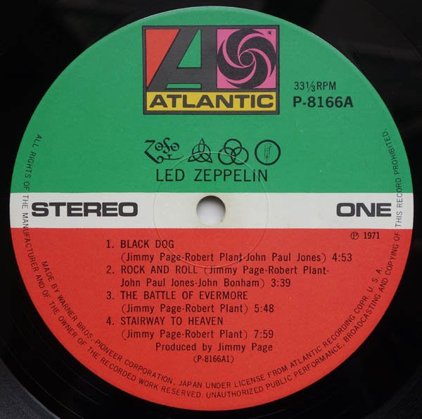 Led Zeppelin - Untitled = Led Zeppelin IV (Vinyl, LP, Album, Stereo) Good Plus (G+) / Good Plus (G+)