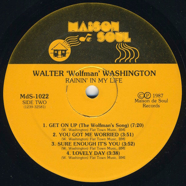 Walter "Wolfman" Washington - Rainin' In My Life (Vinyl, LP, Album, Reissue) Very Good (VG) / Very Good (VG)