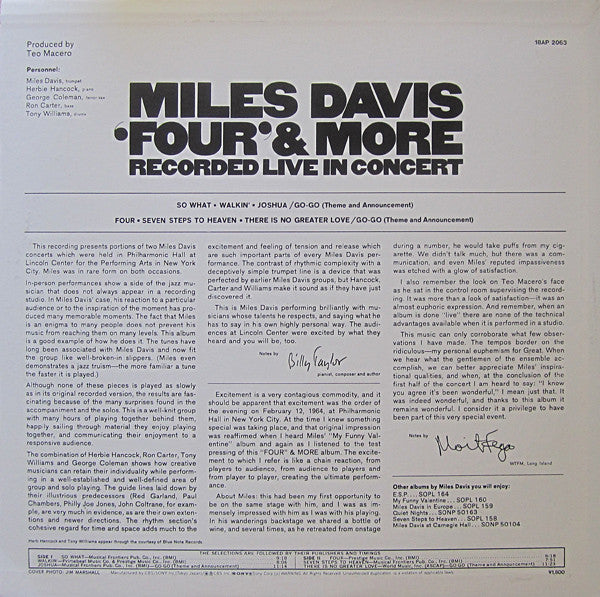 Miles Davis - 'Four' & More (Recorded Live In Concert) (Vinyl, LP, ...