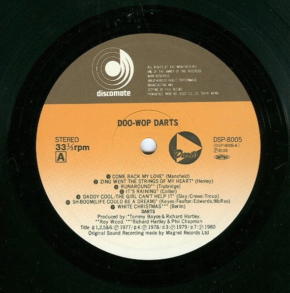 Darts - Doo-Wop Darts (Vinyl, LP, Compilation) Good Plus (G+) / Very Good Plus (VG+)