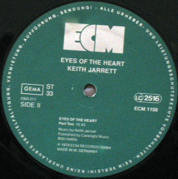 Keith Jarrett - Eyes Of The Heart (Vinyl, Vinyl, LP, Album, LP, Sin...