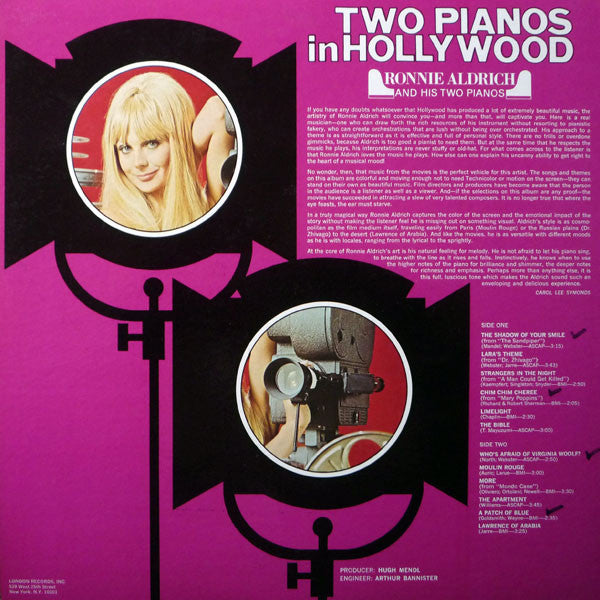Ronnie Aldrich - Two Pianos In Hollywood (Vinyl, LP, Album, Stereo) Very Good Plus (VG+) / Very Good Plus (VG+)