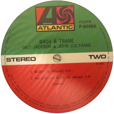 Milt Jackson - Bags & Trane (Vinyl, LP, Album, Reissue)