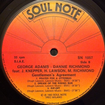George Adams - Gentlemen's Agreement (Vinyl, LP, Album) Near Mint (NM or M-) / Very Good Plus (VG+)