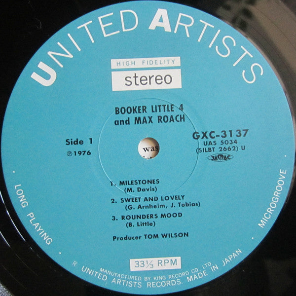 Booker Little - Booker Little 4 & Max Roach (Vinyl, LP, Album, Stereo, Reissue) Near Mint (NM or M-) / Very Good Plus (VG+)