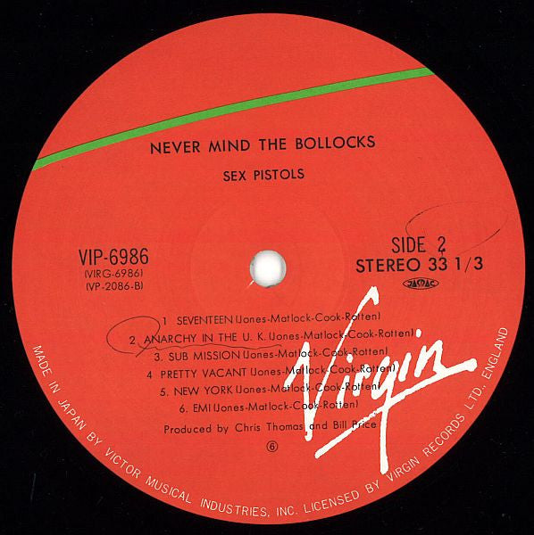 Sex Pistols - Never Mind The Bollocks Here's The Sex Pistols (Vinyl...