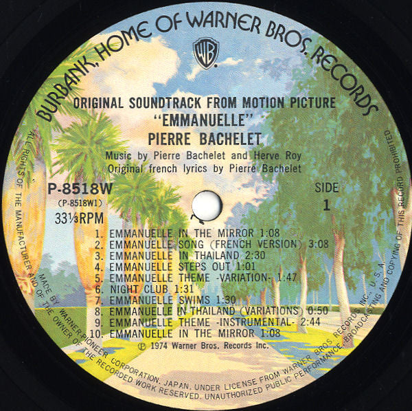 Pierre Bachelet - Emmanuelle - The Original Sound Track オリジナル・サントラ盤　エマニエル夫人 (Vinyl, LP, Album) Very Good Plus (VG+) / Very Good Plus (VG+)