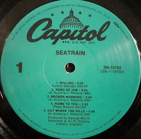 Seatrain - Seatrain (Vinyl, LP, Album, Reissue) Very Good (VG) / Very Good (VG)