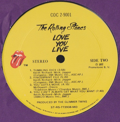 The Rolling Stones - Love You Live (2xVinyl, LP, Album, Stereo) Near Mint (NM or M-) / Very Good Plus (VG+)