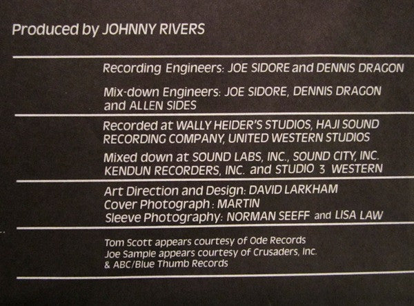 Johnny Rivers - Outside Help (Vinyl, LP, Album) Very Good Plus (VG+) / Poor (P)
