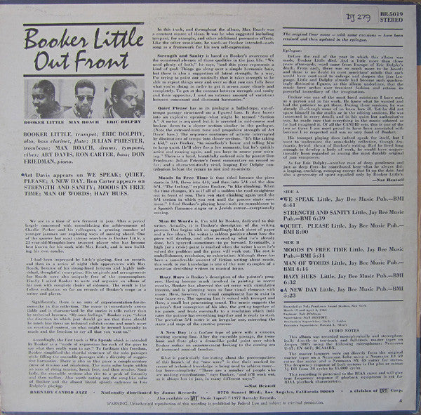Booker Little - Out Front (Vinyl, LP, Album, Reissue, Stereo) Very Good Plus (VG+) / Near Mint (NM or M-)