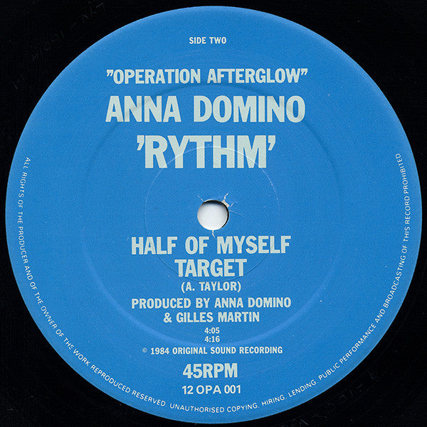 Anna Domino - Rythm (Vinyl, 12", 45 RPM) Very Good Plus (VG+) / Very Good Plus (VG+)