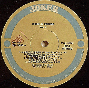 Charlie Parker - Charlie Parker Quartet, Quintet & Septet (Vol. 1) (Vinyl, LP, Compilation, Reissue, Stereo) Good Plus (G+) / Very Good (VG)