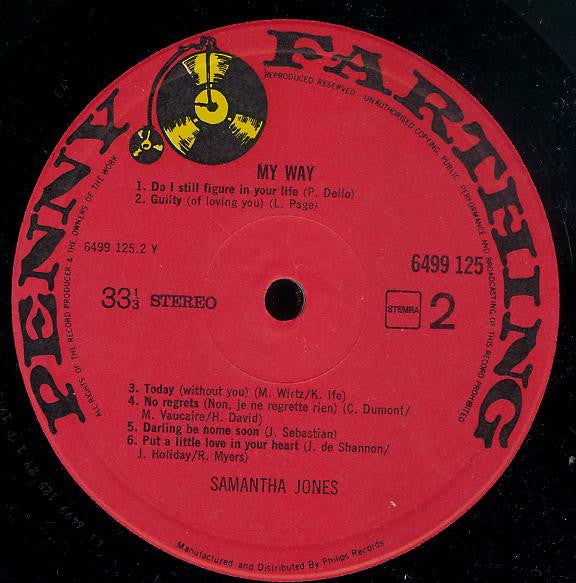 Samantha Jones - My Way (Vinyl, LP, Album, Compilation, Stereo) Good Plus (G+) / Good Plus (G+)