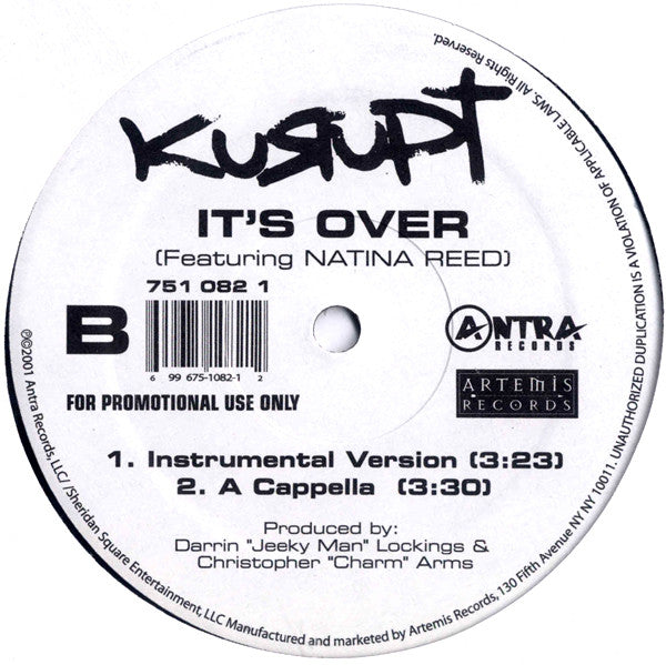 Kurupt - It's Over (Vinyl, 12", 33 ⅓ RPM, Single, Promo) Good Plus (G+) / Very Good Plus (VG+)