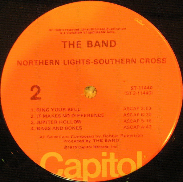 The Band - Northern Lights-Southern Cross (Vinyl, LP, Album) Very Good (VG) / Very Good (VG)