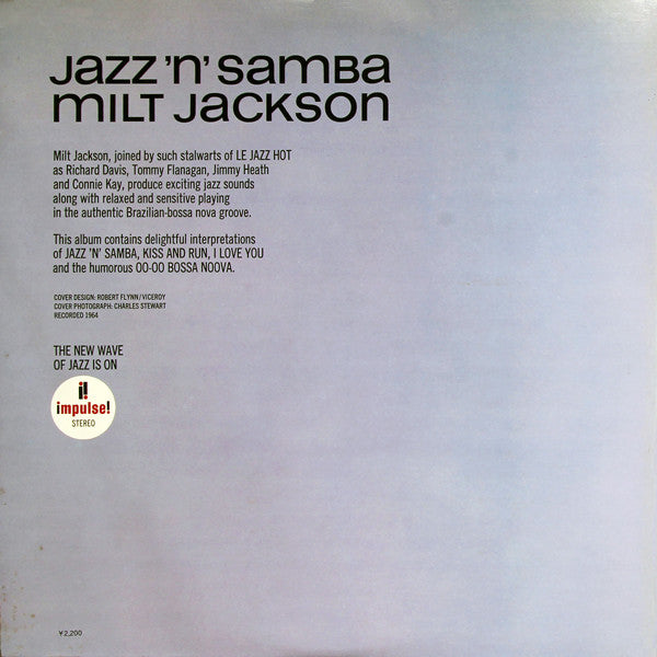 Milt Jackson - Jazz 'N' Samba (Vinyl, LP, Album, Reissue, Stereo)