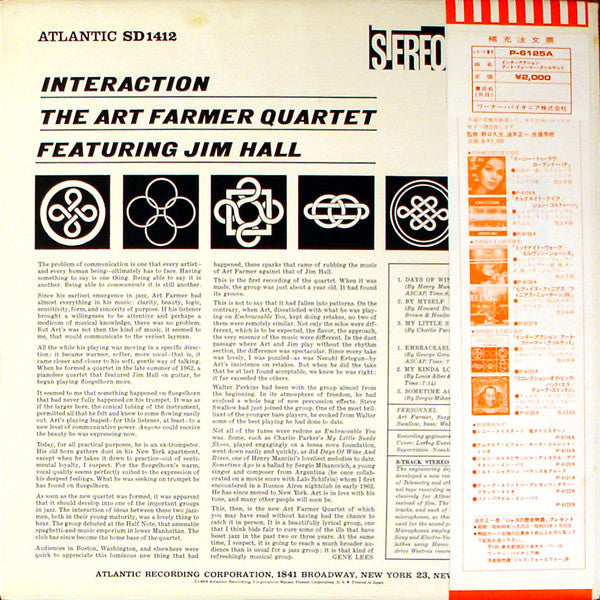 Art Farmer Quartet - Interaction (Vinyl, LP, Album) Near Mint (NM or M-) / Very Good Plus (VG+)