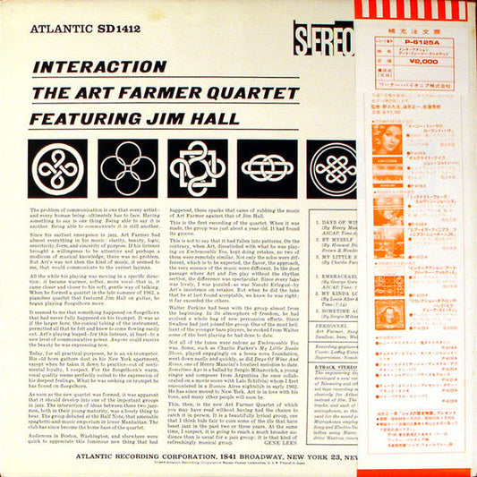Art Farmer Quartet - Interaction (Vinyl, LP, Album) Near Mint (NM or M-) / Very Good Plus (VG+)