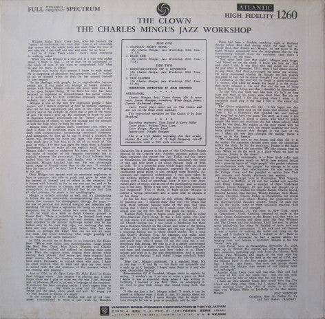 Charles Mingus - The Clown (Vinyl, LP, Album, Reissue, Mono) Very Good (VG) / Very Good (VG)