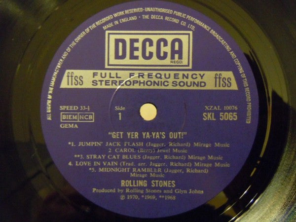 The Rolling Stones - Get Yer Ya-Ya's Out! (The Rolling Stones In Concert) (Vinyl, LP, Album) Very Good (VG) / Very Good Plus (VG+)
