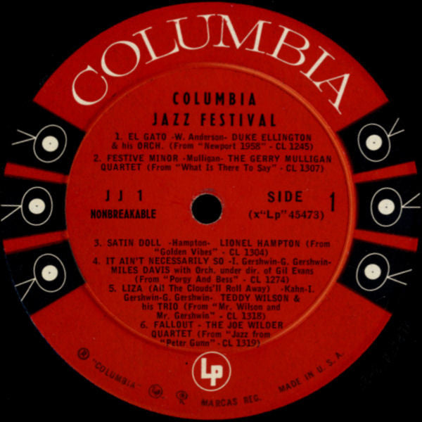 Various - Columbia Jazz Festival (Vinyl, LP, Sampler, Mono) Good Plus (G+) / Good Plus (G+)