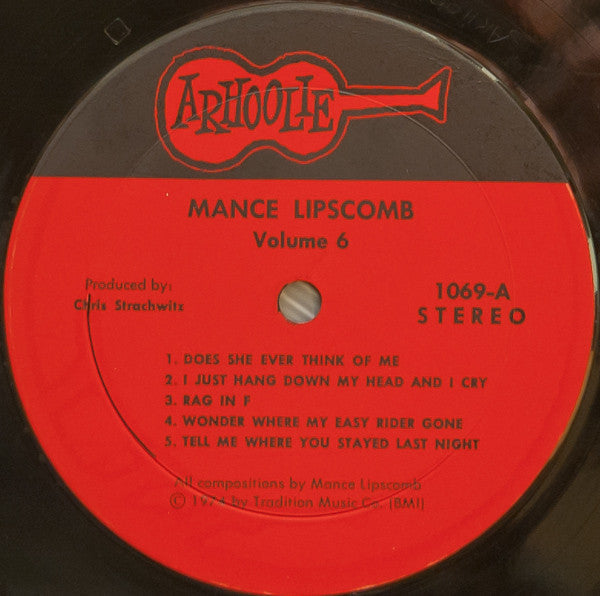 Mance Lipscomb - Mance Lipscomb Volume 6 (Vinyl, LP, Album) Very Good (VG) / Very Good (VG)