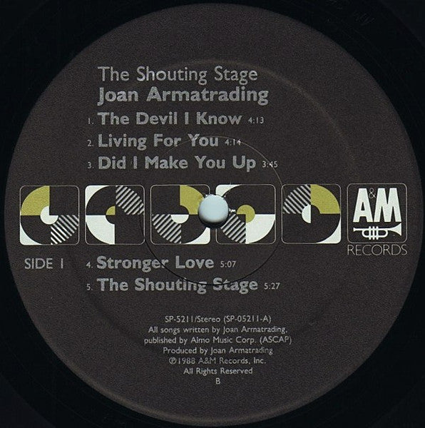 Joan Armatrading - The Shouting Stage (Vinyl, LP, Album, Remastered) Very Good Plus (VG+) / Very Good Plus (VG+)