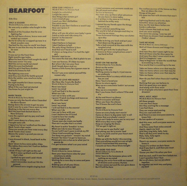 Bearfoot - Bearfoot (Vinyl, LP, Album) Very Good (VG) / Very Good (VG)