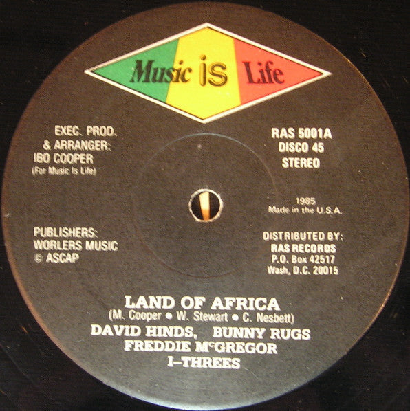 Various - Land Of Africa (Vinyl, 12", 45 RPM) Very Good (VG) / Very Good (VG)