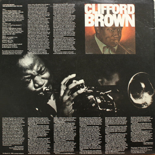 Clifford Brown - The Beginning And The End (Vinyl, LP, Album, Stereo) Good Plus (G+) / Good Plus (G+)