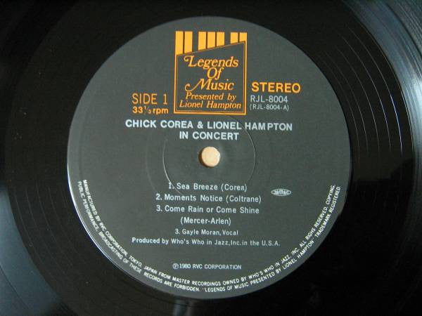 Chick Corea - In Concert (Vinyl, LP, Album)