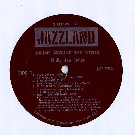 "Philly" Joe Jones - Drums Around The World (Vinyl, LP, Album, Reissue, Stereo) Very Good Plus (VG+) / Very Good (VG)
