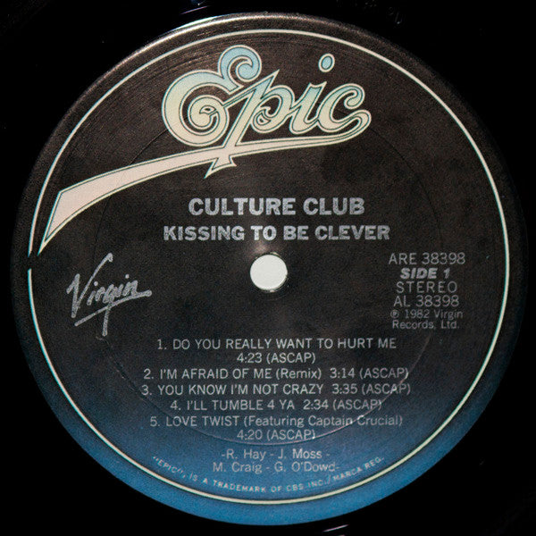 Culture Club - Kissing To Be Clever (Vinyl, LP, Album, Stereo) Very Good (VG) / Very Good (VG)