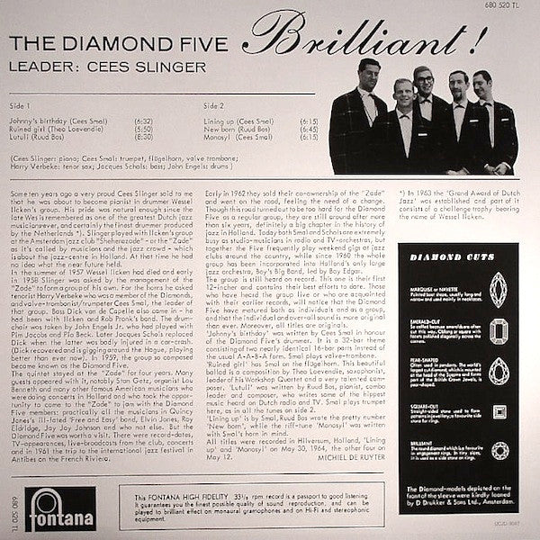 The Diamond Five - Brilliant! (Vinyl, LP, Album, Limited Edition, Reissue, Remastered, Mono) Very Good Plus (VG+) / Very Good Plus (VG+)
