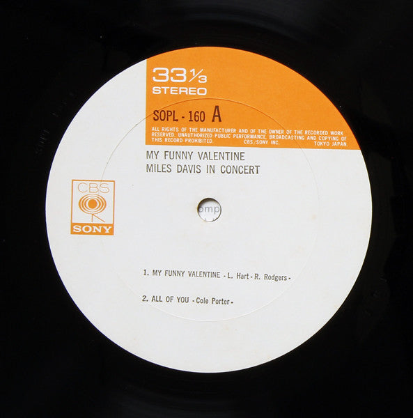 Miles Davis - My Funny Valentine - Miles Davis In Concert (Vinyl, L...