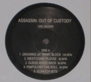 Assassin (3) - Out Of Custody (Vinyl, LP, Album) Very Good (VG) / Generic