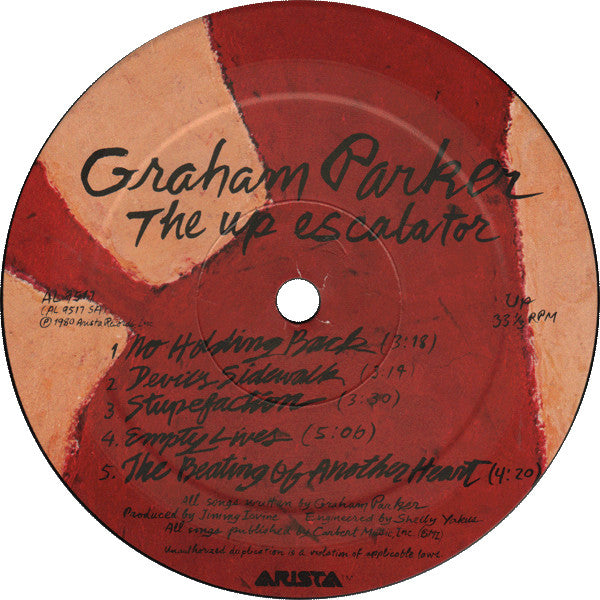 Graham Parker - The Up Escalator (Vinyl, LP, Album) Very Good Plus (VG+) / Very Good Plus (VG+)