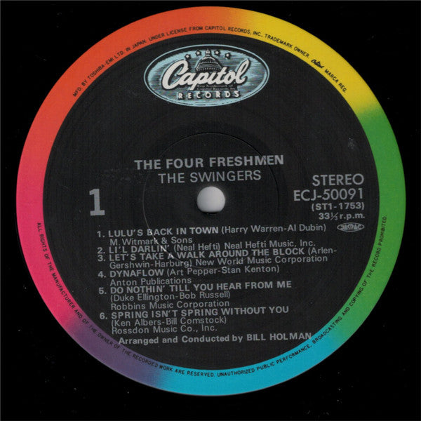 The Four Freshmen - The Swingers (Vinyl, LP, Album, Reissue, Stereo) Very Good Plus (VG+) / Very Good (VG)
